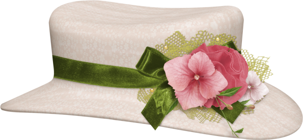 Женская шляпа на прозрачном фоне