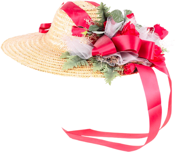 Дамские шляпки на прозрачном фоне