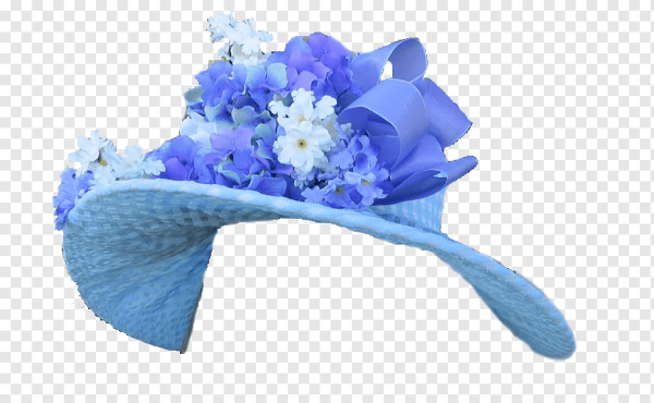 Голубая женская шляпкана проз