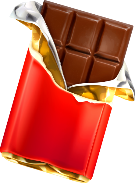 Шоколад на прозрачном фоне