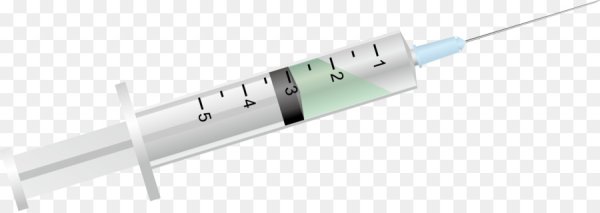 Одноразовый шприц на прозрачном фоне