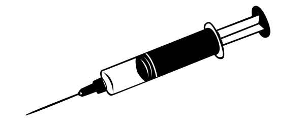 Шприц черно белый