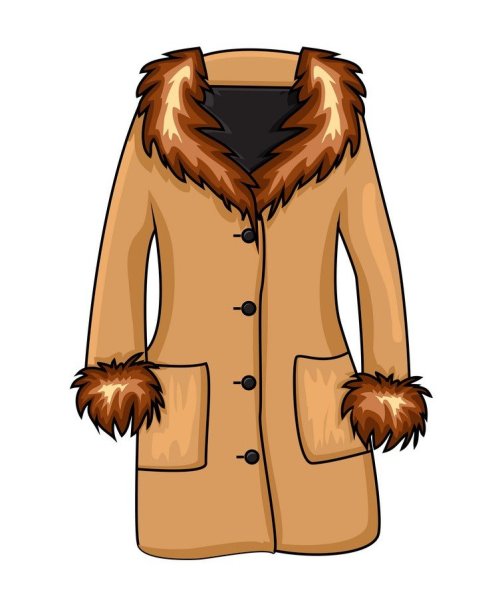Зимнее пальто на прозрачном фоне