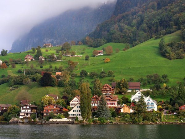 Город Люцерн Фирвальдштетское озеро