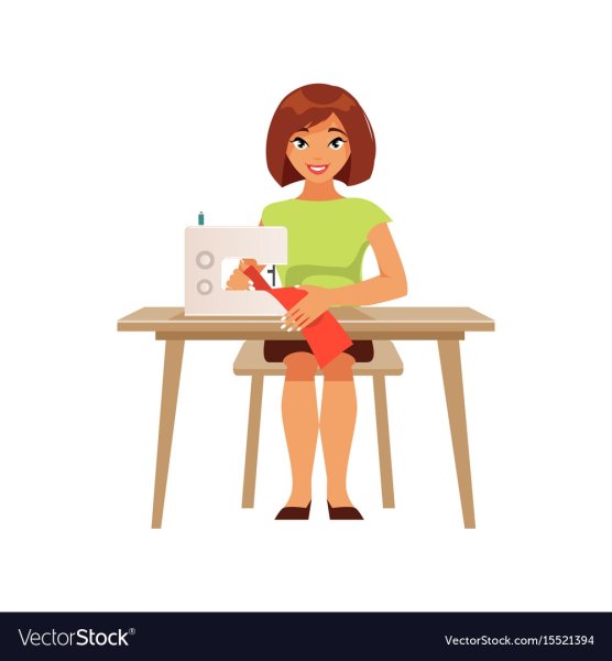 Швея женщина вектор