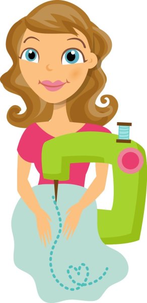 Швея на прозрачном фоне