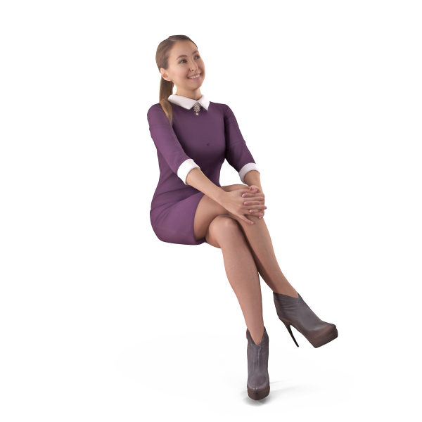 Сидячая девушка