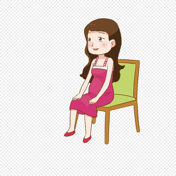 Мама сидит на стуле