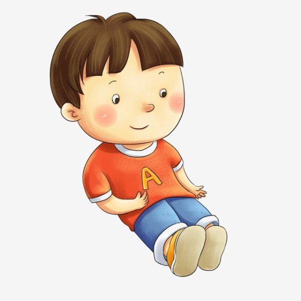 Мальчик сидит рисунок