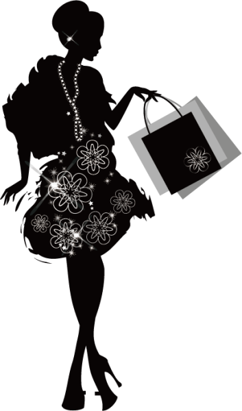 Силуэт модной женщины