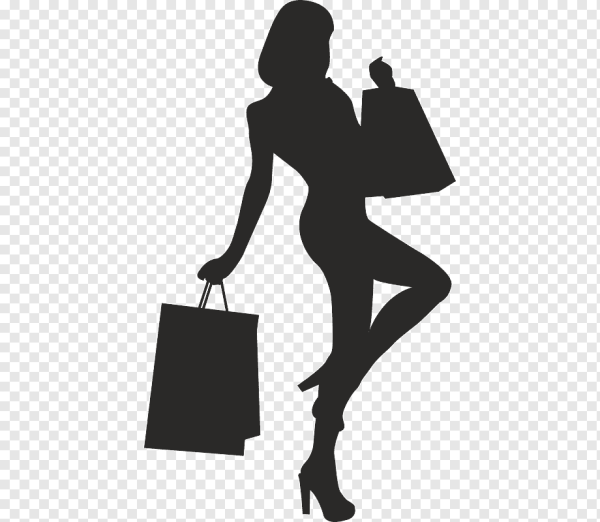 Силуэты людей с сумками