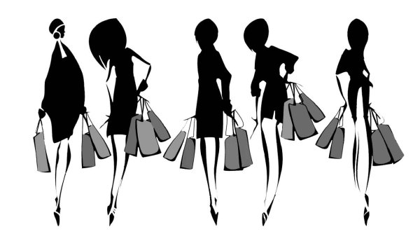 Силуэт модной девушки