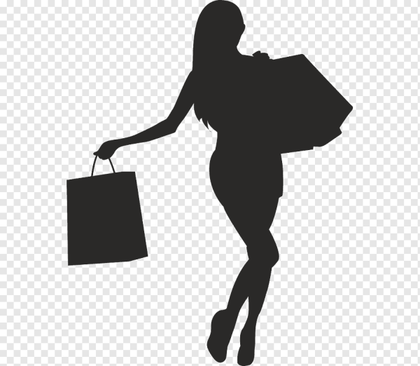 Силуэты людей с сумками