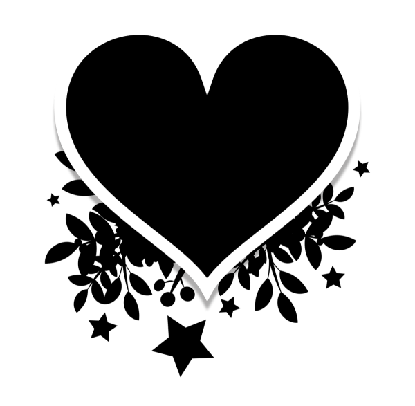 Сердечко черное