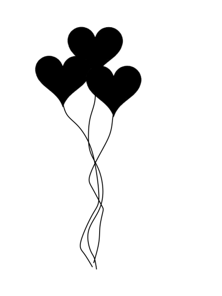 Сердечко черно белое