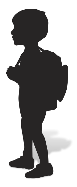 Силуэты школьников