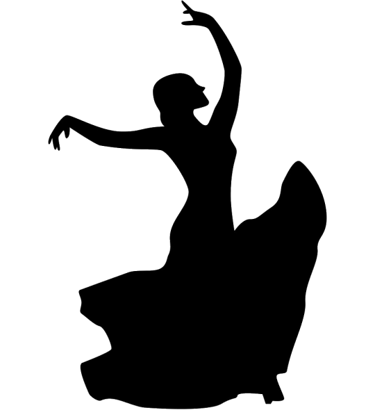 Танцор фламенко силуэт