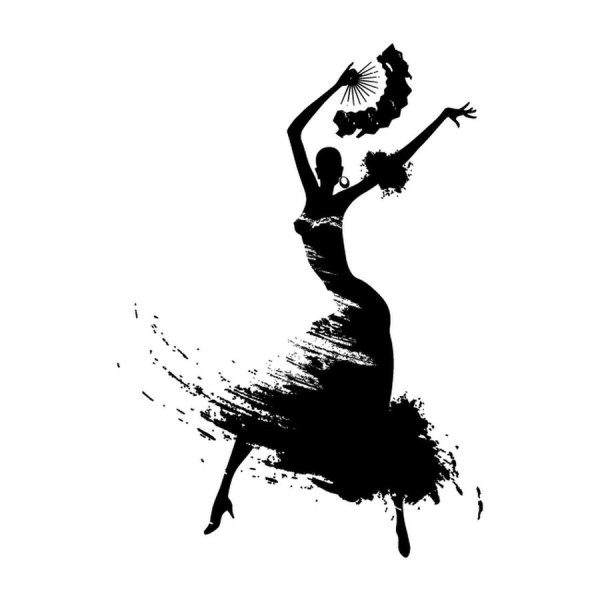 Танцовщица фламенко силуэт