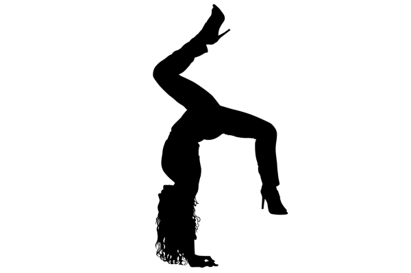 Танцующая девушка силуэт