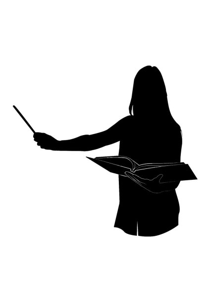 Силуэт учительницы