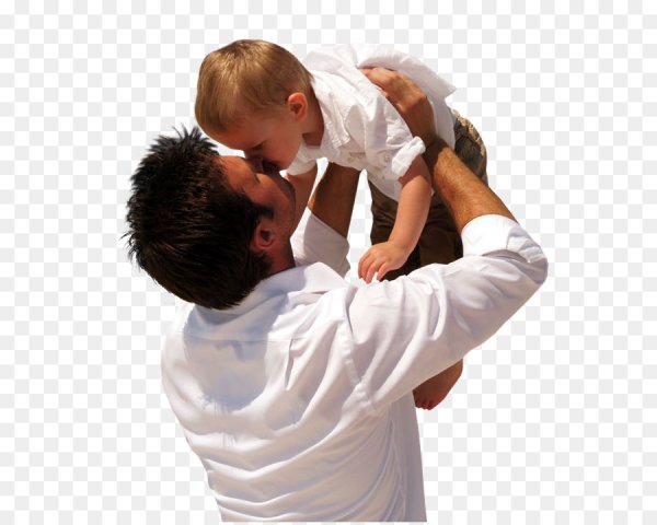 Отец и сын на прозрачном фоне