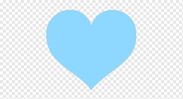 Голубое сердечко на белом фоне