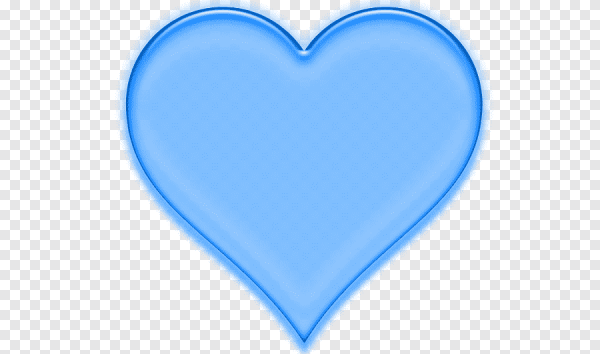 Голубые сердечки на прозрачном фоне