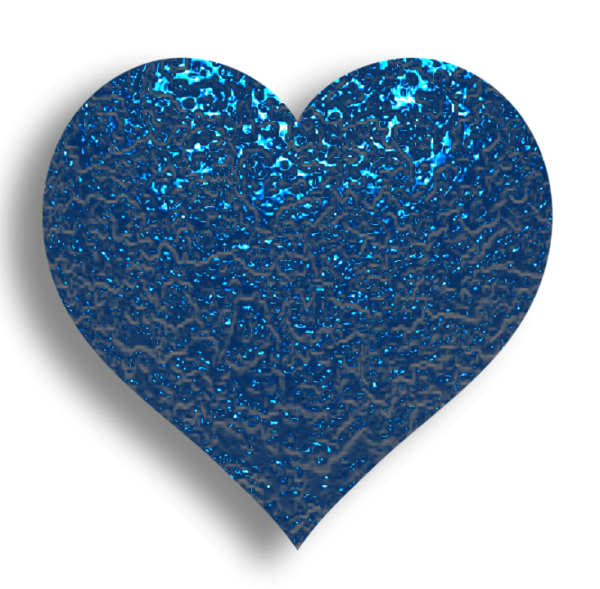 Голубые сердечки