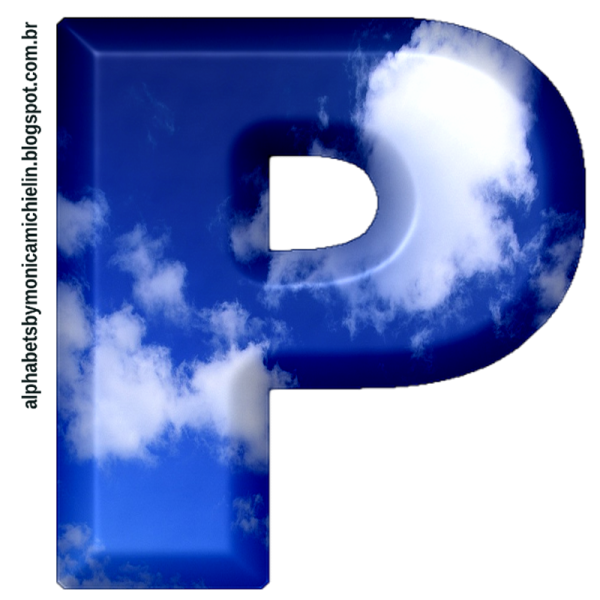 Буквы синие