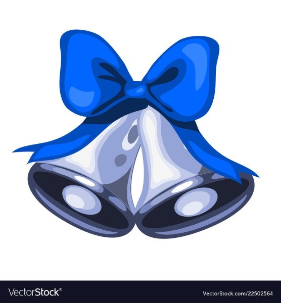 Колокольчик на синем фоне