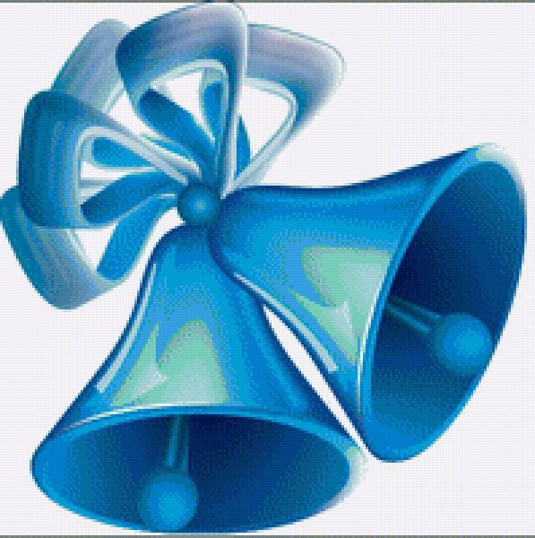 Колокольчик школьный синий