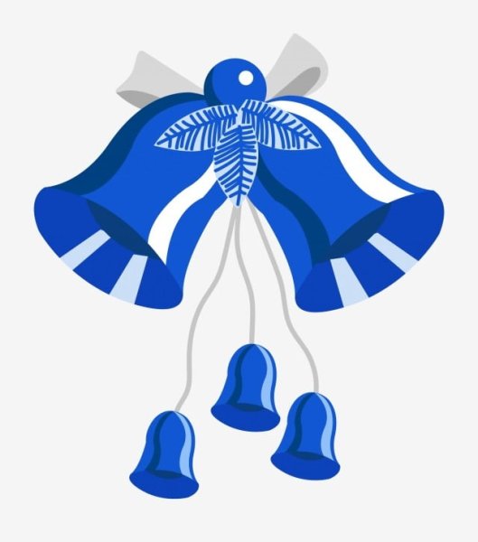 Голубые колокольчики на белом фоне