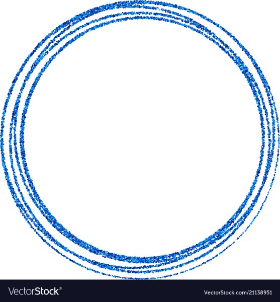 Рамка круглая голубая