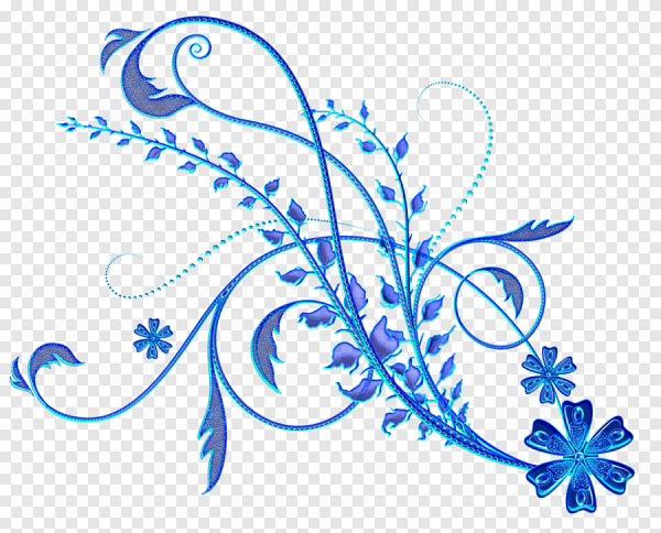 Зимний орнамент на прозрачном фоне