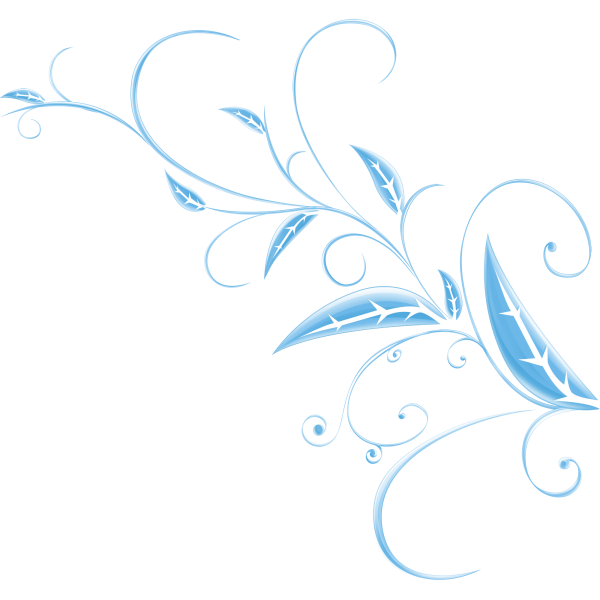 Голубые узоры на прозрачном фоне