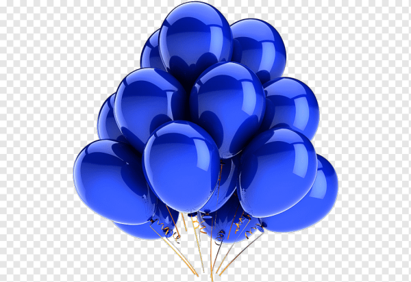 Синий воздушный шарик