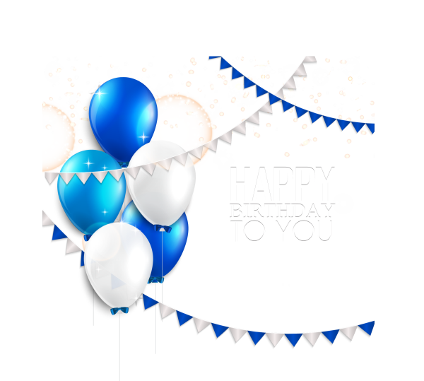 Голубые шарики на прозрачном фоне