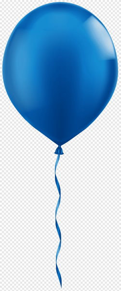 Синий воздушный шарик с ленточкой