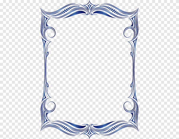 Рамка для текста голубая Узорная