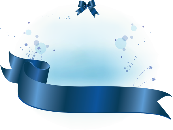 Голубая лента для надписи