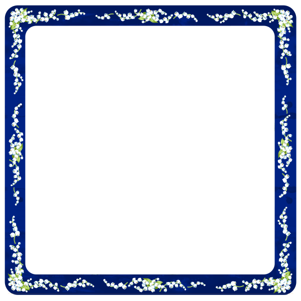 Синяя рамка на прозрачном фоне