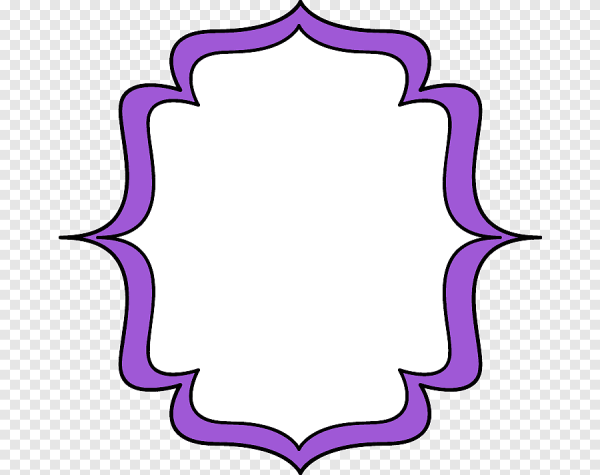 Рамка фигурная сиреневая