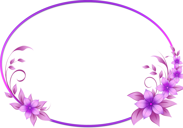 Овальная рамка с цветами