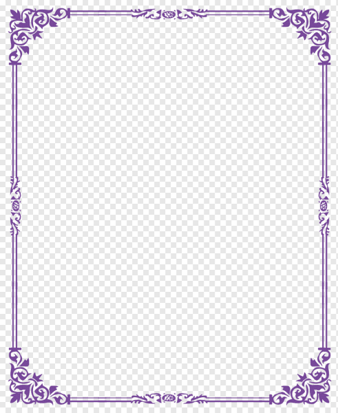 Рамка фиолетовая на прозрачном фоне