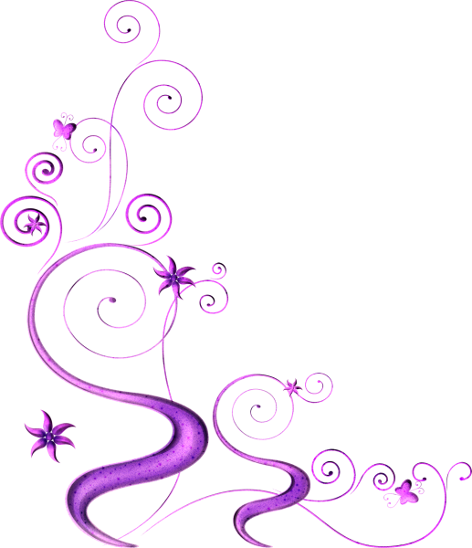 Фиолетовые узоры на прозрачном фоне