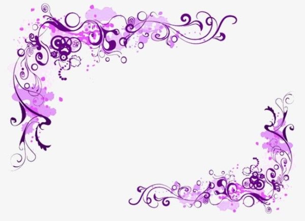 Фиолетовые узоры без фона