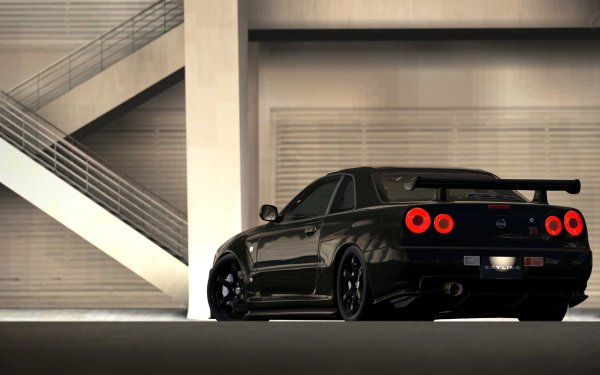 Nissan GTR r34 черный
