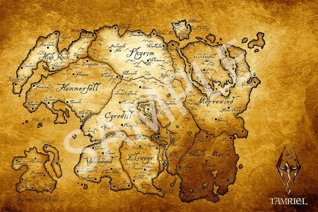 The Elder Scrolls Тамриэль карта