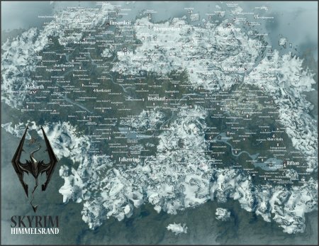 Скайрим полная карта