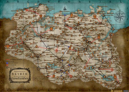 Elder Scrolls 5 Skyrim карта